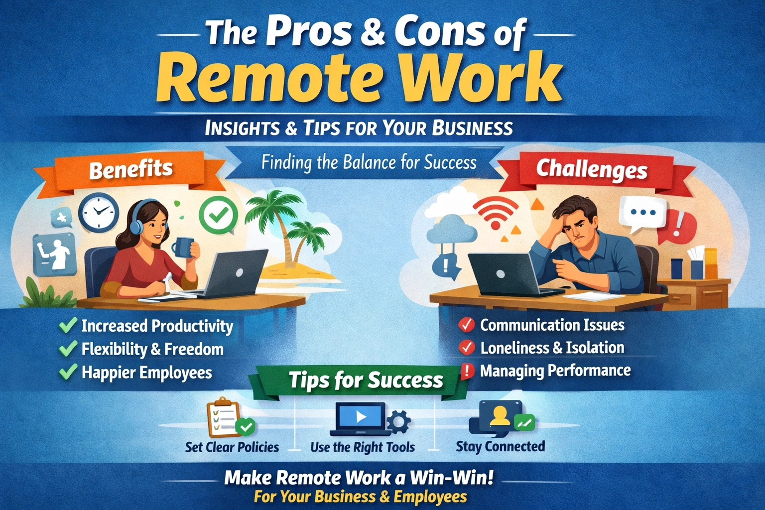 Remote Work Pros and Cons Business Case