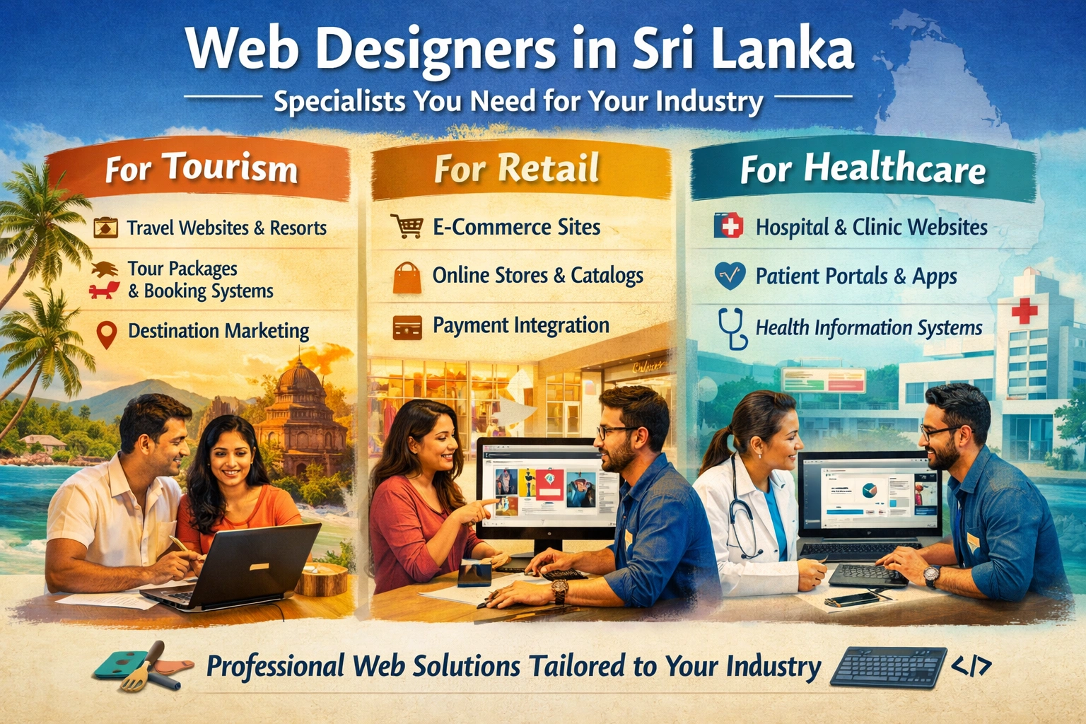 Web Designers in Sri Lanka: Specialists You Need for Your Industry (Tourism, Retail, Healthcare)