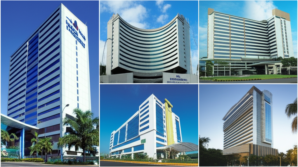 A collage of the best private hospitals in Colombo for expatriates.