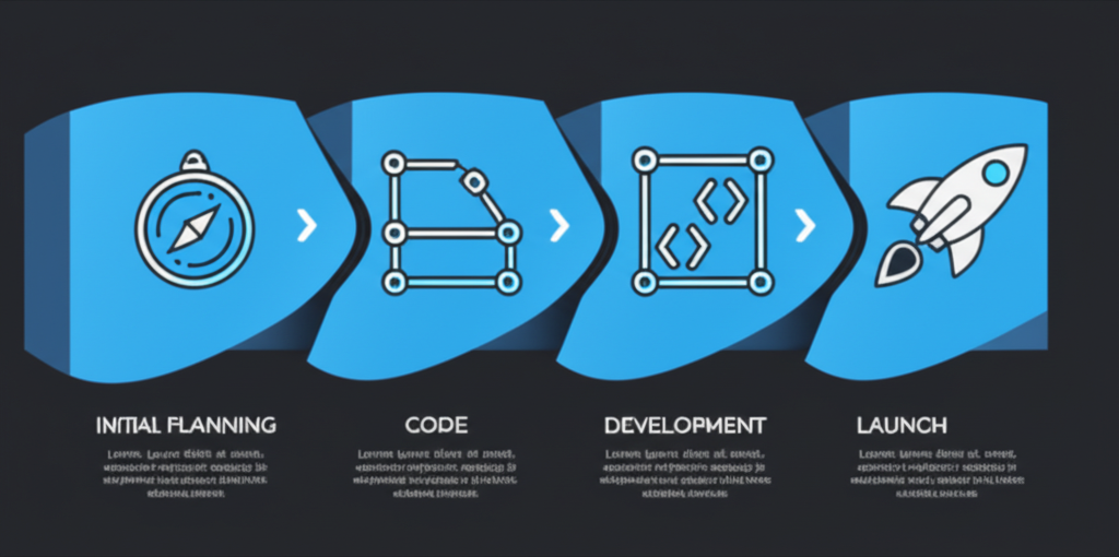 The 4-step web design process at Mobiz International.