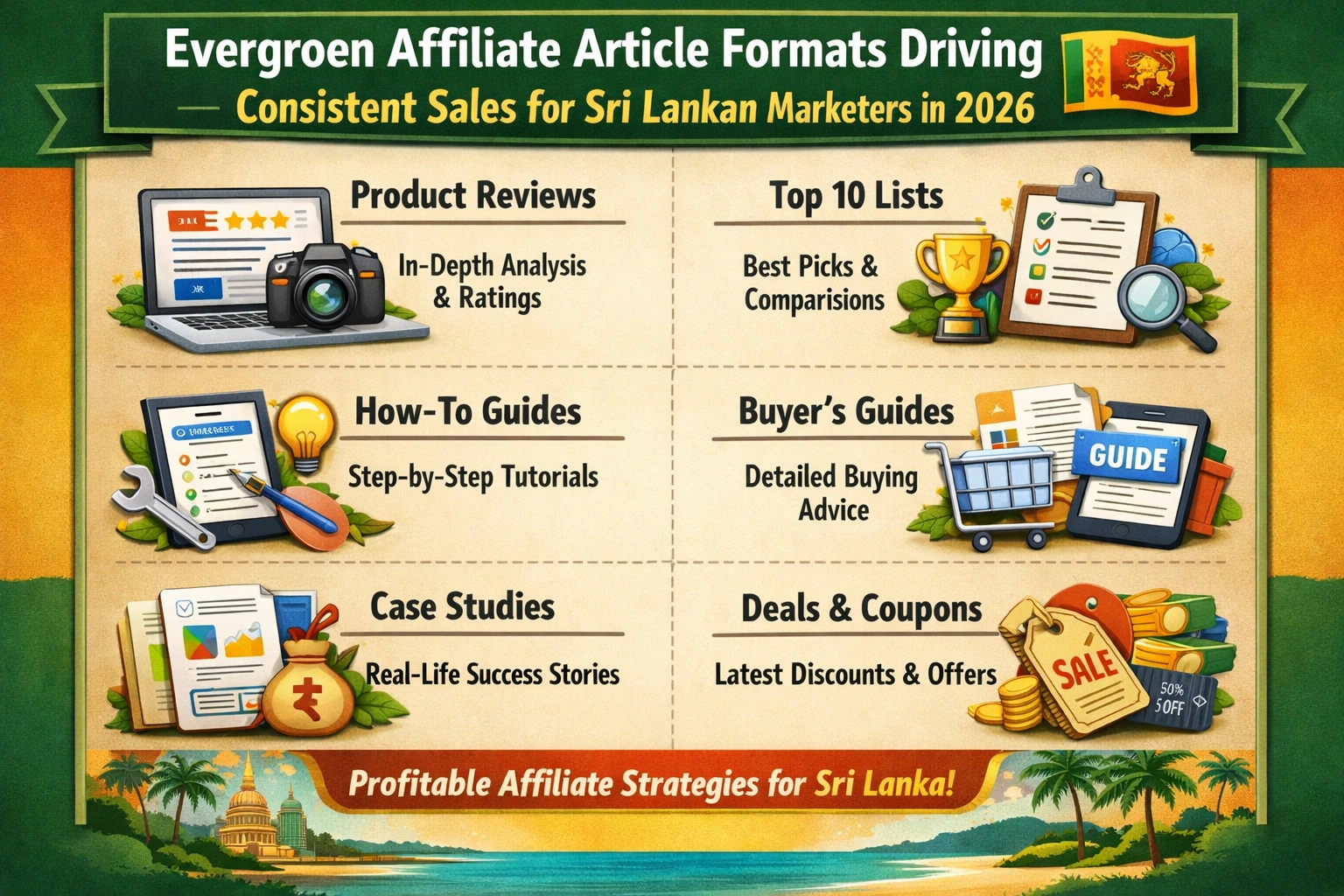Evergreen Affiliate Article Formats Driving Consistent Sales for Sri Lankan Marketers in 2026