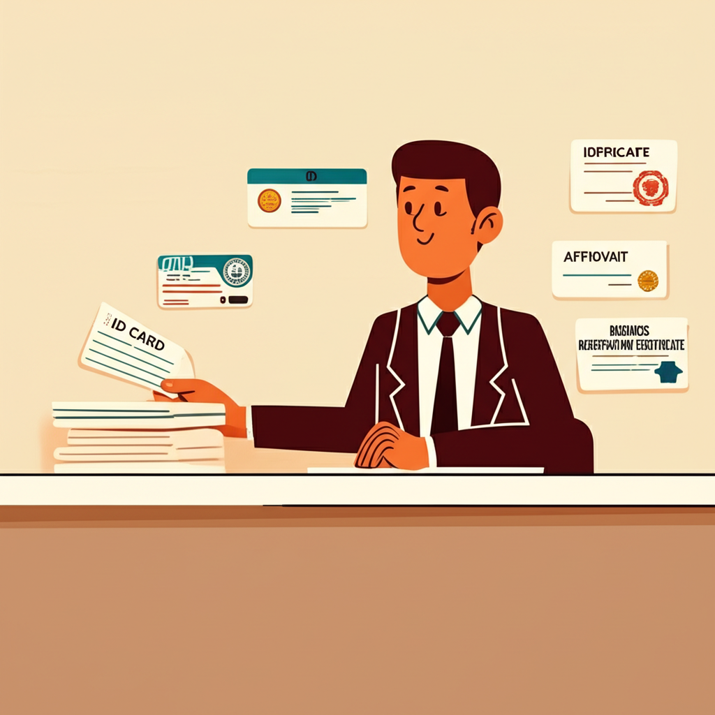 Sri Lankan sole proprietor submitting documents to register a small business