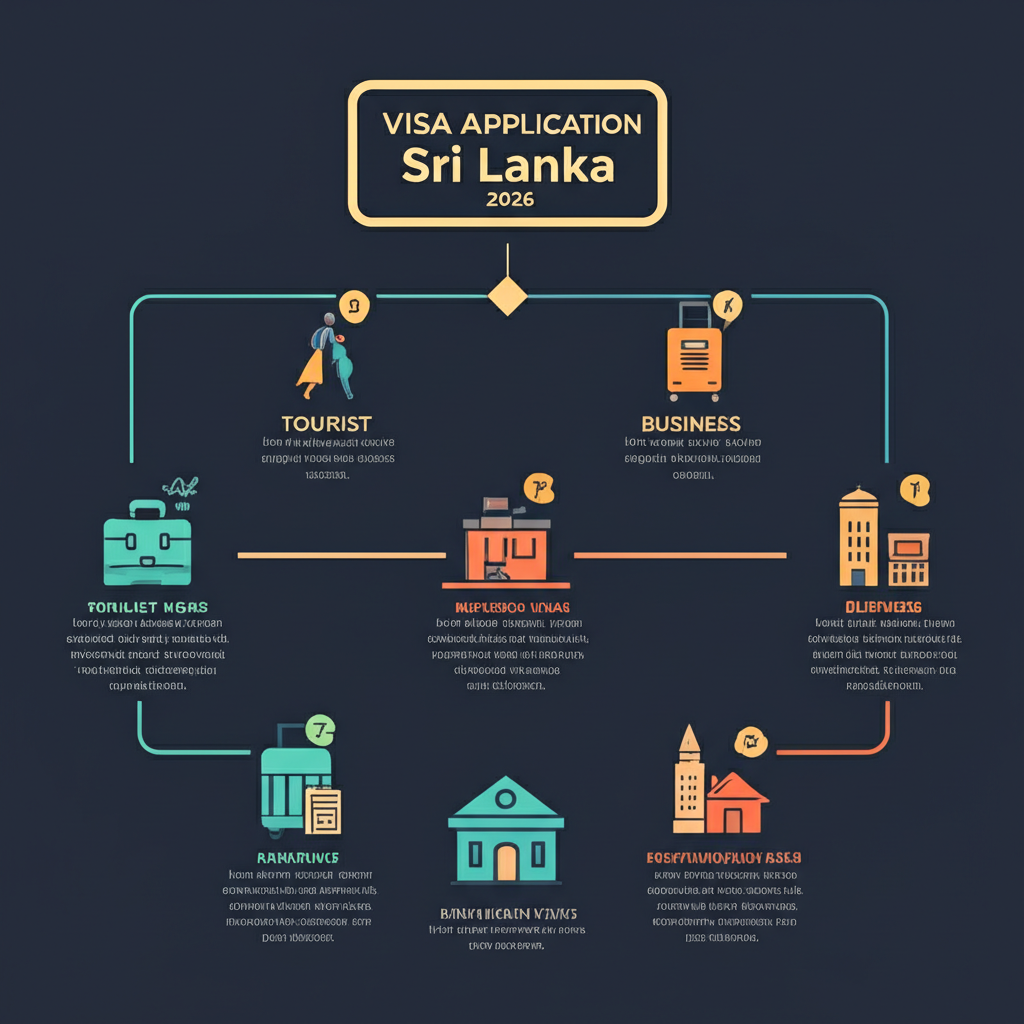 A Sri Lankan passport and visa application form on a desk.