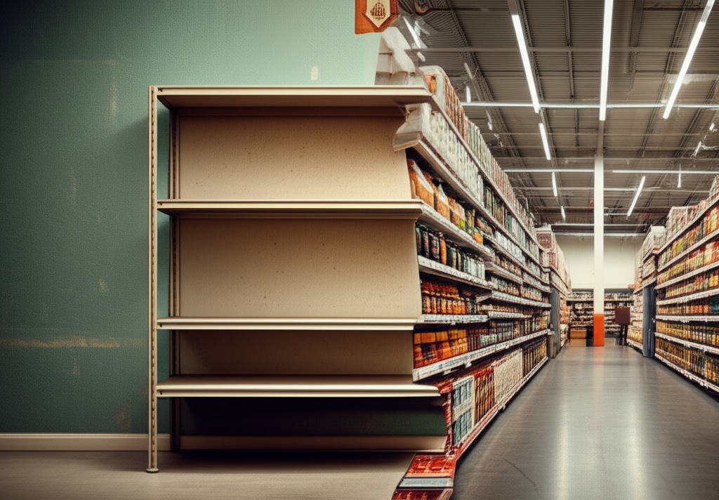 Conceptual image showing the growth of Abans from a single shelf to a retail empire.