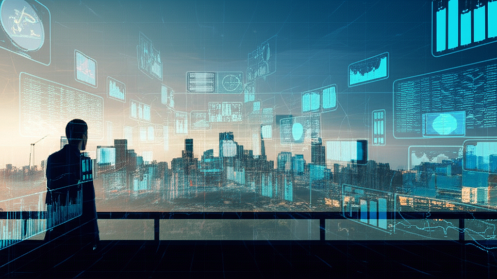 A vision of Sri Lanka's future as a bustling digital economy, inspired by Dhanika Perera's work.