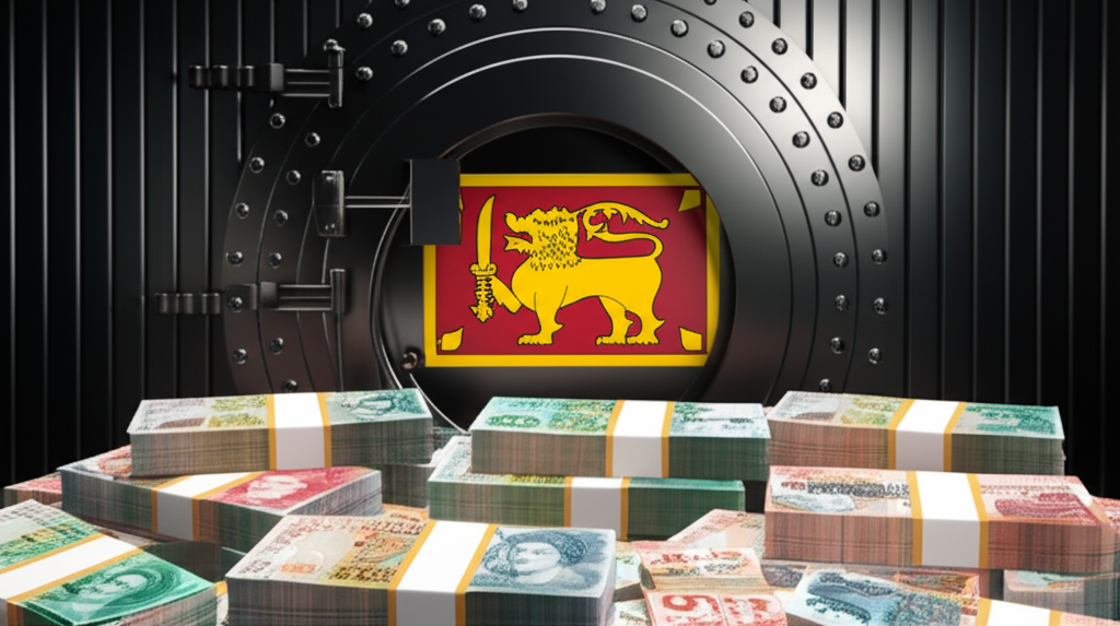A secure vault symbolizing the safety of investing in Sri Lankan fixed deposits.