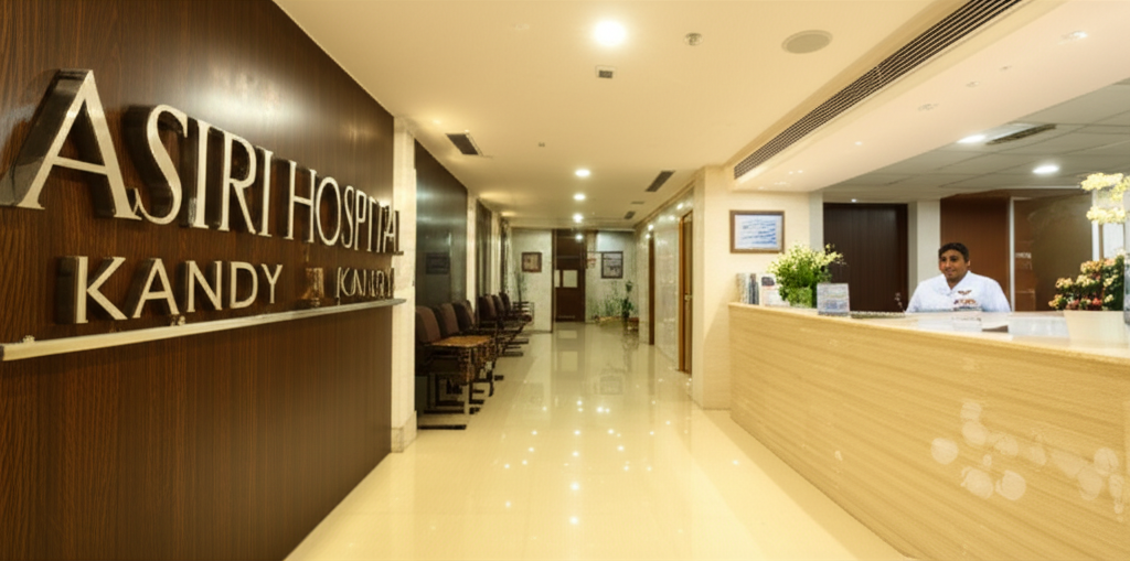 The modern and clean interior of Asiri Hospital Kandy, a top choice for expats.