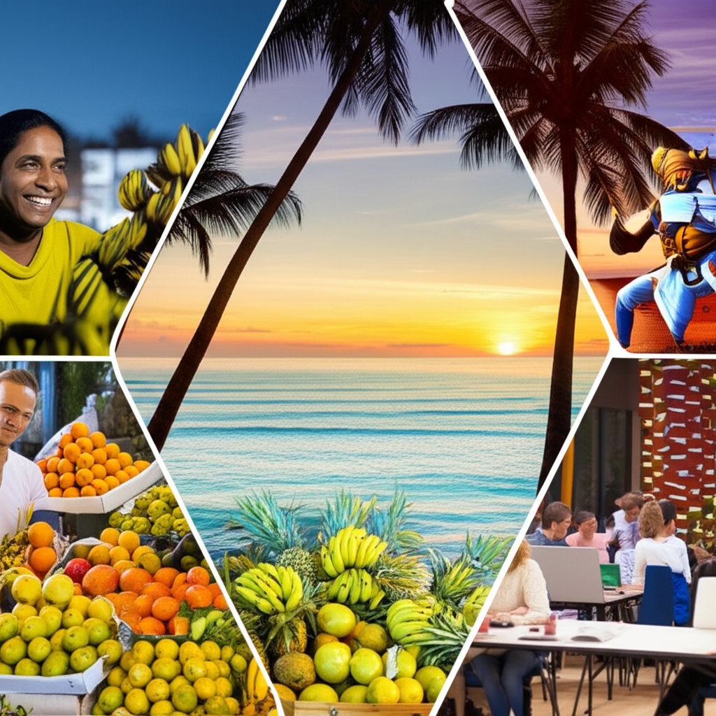 Collage showing the diverse and vibrant lifestyle in Sri Lanka.