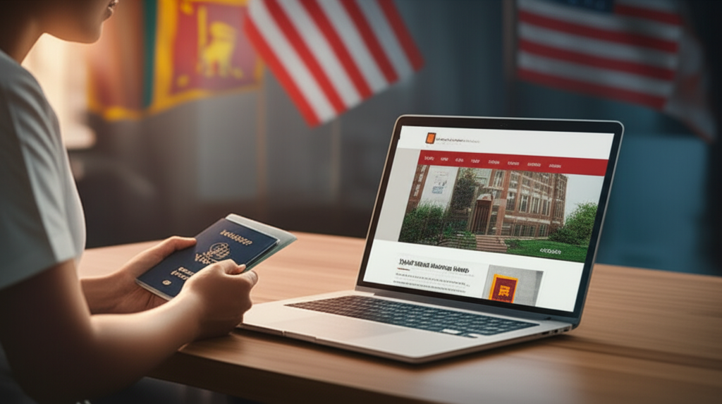 A hopeful Sri Lankan student sitting at a desk, looking&hellip;