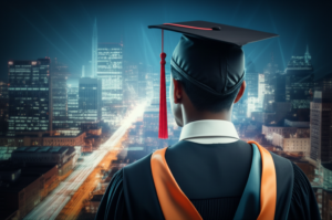 A hopeful Sri Lankan graduate in a cap and gown,&hellip;