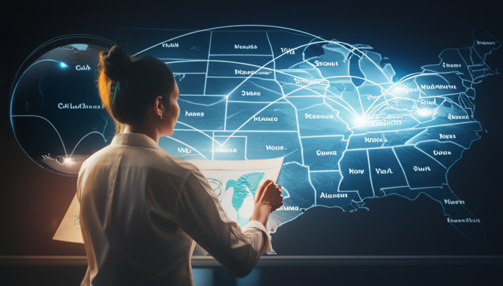 A hopeful and professional Sri Lankan person looking at a…